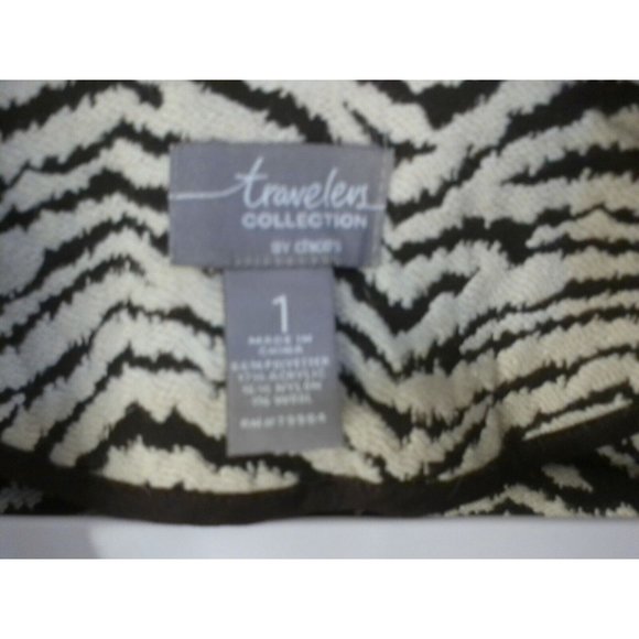 Chico's Travelers Collection 1 (Small) Zebra Print Jacket Oversized - Picture 2 of 4